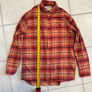 Duck Camp - Red and Tan Plaid Button-Down Shirt SZ. M